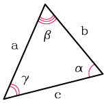 площадь треугольника Через сторону и прилежащие к ней углы